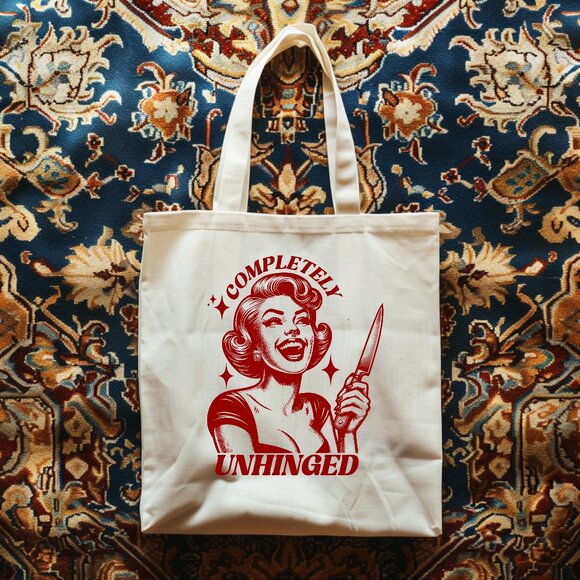 Completely Unhinged Tote Bag - Picture 1 of 1